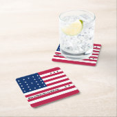 Patriotische Bikini-Atollflagge Rechteckiger Pappuntersetzer (Vor Ort)