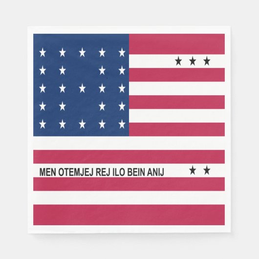 Patriotische Bikini-Atollflagge Serviette (Vorderseite)