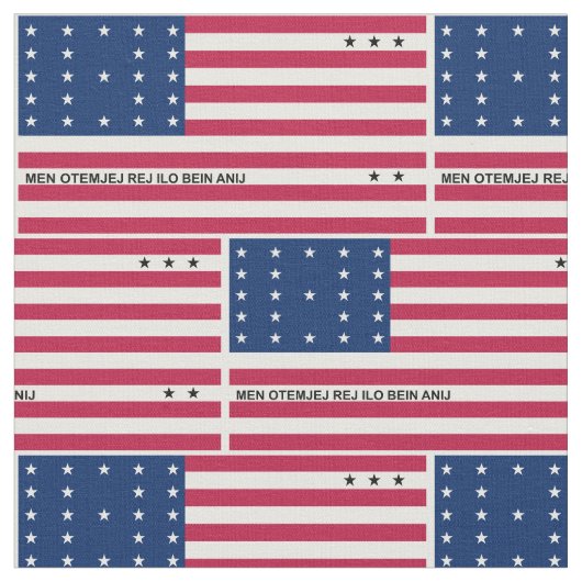 Patriotische Bikini-Atollflagge Stoff (Nahaufnahme)