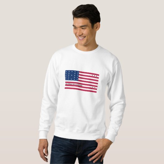 Patriotische Bikini-Atollflagge Sweatshirt (Vorne ganz)