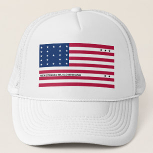 Patriotische Bikini-Atollflagge Truckerkappe