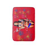 Patriotische Bikini Fitness Modell Thunder_Cove Badematte (Vorderseite Vertikal)
