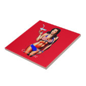 Patriotische Bikini Fitness Modell Thunder_Cove Fliese (Seite)