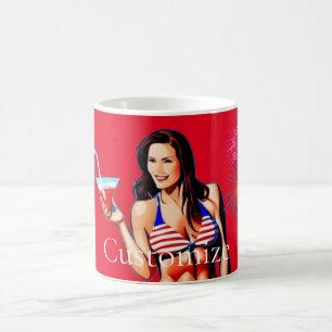 Patriotische Bikini Fitness Modell Thunder_Cove Kaffeetasse