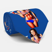 Patriotische Bikini Fitness Modell Thunder_Cove Krawatte (Gerollt)