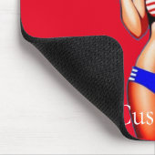 Patriotische Bikini Fitness Modell Thunder_Cove Mousepad (Ecke)