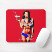 Patriotische Bikini Fitness Modell Thunder_Cove Mousepad (Mit Mouse)