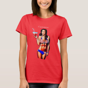 Patriotische Bikini Fitness Modell Thunder_Cove T-Shirt