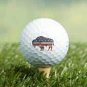 Patriotische Bison-Golfbälle Golfball (Insitu T-Shirt)
