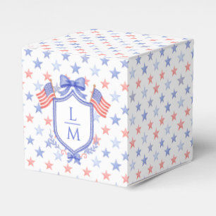 Patriotische blaue und rote Sterne Geschenkschachtel