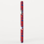 Patriotische blaue und weiße Sterne Case-Mate iPhone Hülle (Hinten/Rechts)