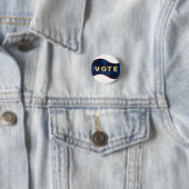 Patriotische blaue Welle wählen Button (Beispiel)