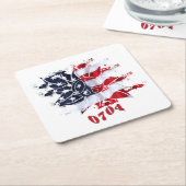 Patriotische Blume des Friedens 4. Juli GRILLEN Rechteckiger Pappuntersetzer (angewinkelt)