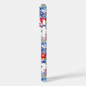 Patriotische Blumen monogrammiert Case-Mate iPhone Hülle (Rückseite / Links)