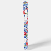 Patriotische Blumen monogrammiert Case-Mate iPhone Hülle (Rückseite / Links)