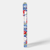 Patriotische Blumen monogrammiert Case-Mate iPhone Hülle (Rückseite / Links)
