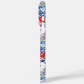 Patriotische Blumen monogrammiert Case-Mate iPhone Hülle (Rückseite / Links)