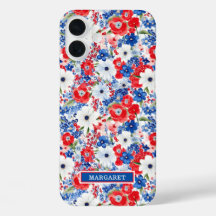 Patriotische Blumen monogrammiert