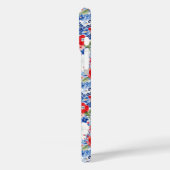 Patriotische Blumen monogrammiert Case-Mate iPhone Hülle (Rückseite / Links)
