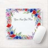 Patriotische Blumenmousepad Mousepad (Mit Mouse)