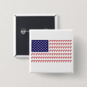Patriotische BMX Biker American Flag Button (Vorne & Hinten)