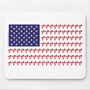 Patriotische BMX Biker American Flag Mousepad