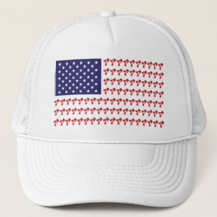 Patriotische BMX Biker American Flag Truckerkappe