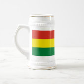 Patriotische Bolivienflagge Bierglas (Links)