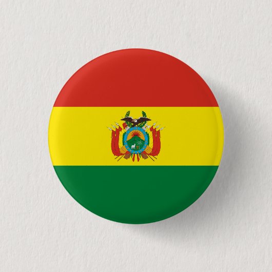 Patriotische Bolivienflagge Button (Vorderseite)