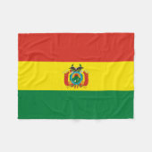 Patriotische Bolivienflagge Fleecedecke (Vorderseite (Horizontal))