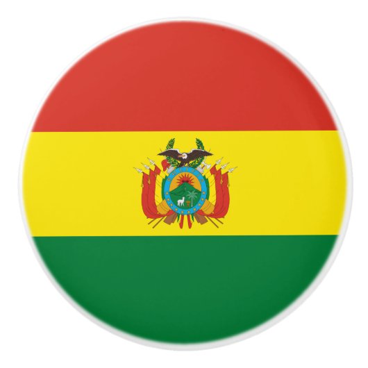 Patriotische Bolivienflagge Keramikknauf (Vorderseite)