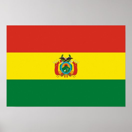 Patriotische Bolivienflagge Poster (Vorne)
