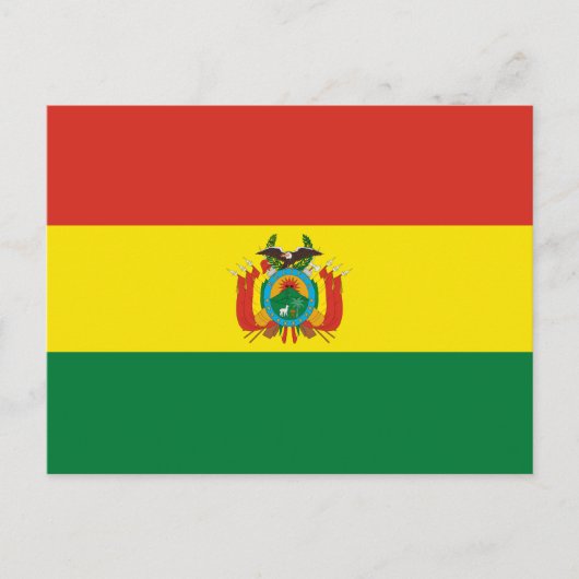 Patriotische Bolivienflagge Postkarte (Vorderseite)