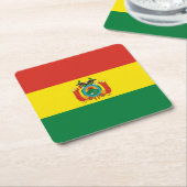 Patriotische Bolivienflagge Rechteckiger Pappuntersetzer (angewinkelt)