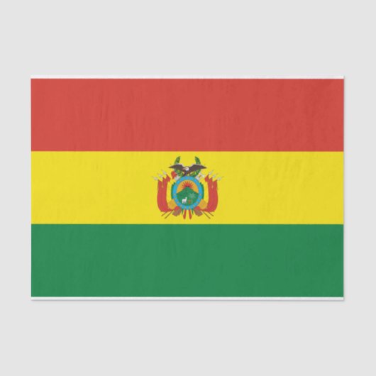 Patriotische Bolivienflagge Seidenpapier (Vorderseite)
