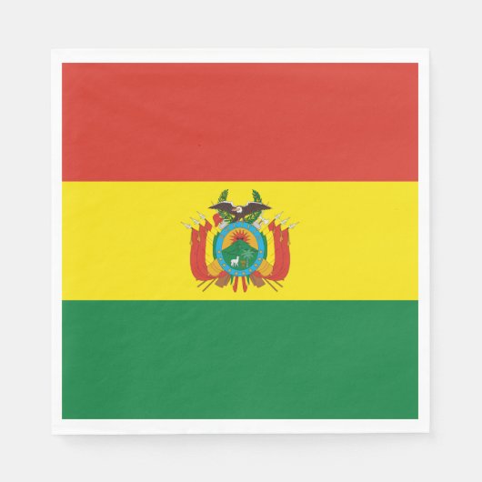 Patriotische Bolivienflagge Serviette (Vorderseite)