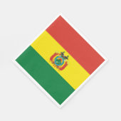 Patriotische Bolivienflagge Serviette (Ecke)