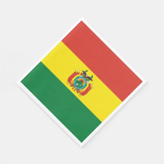 Patriotische Bolivienflagge Serviette (Ecke)