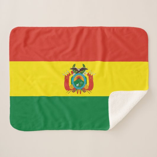 Patriotische Bolivienflagge Sherpadecke (Vorderseite (Horizontal))