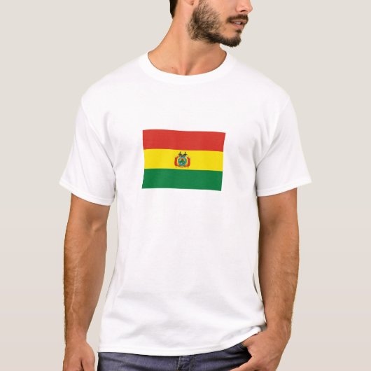 Patriotische Bolivienflagge T-Shirt (Vorderseite)