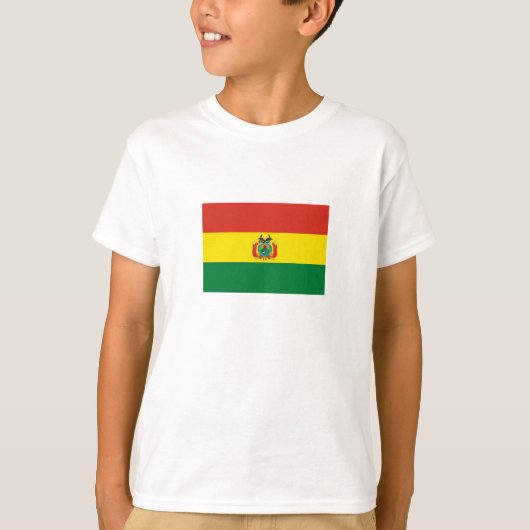 Patriotische Bolivienflagge T-Shirt (Vorderseite)