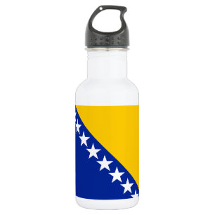 Patriotische bosnisch-herzegowinische Flagge Edelstahlflasche