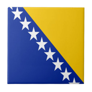 Patriotische bosnisch-herzegowinische Flagge Fliese