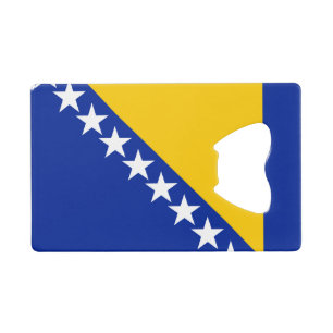 Patriotische bosnisch-herzegowinische Flagge Geldbeutel Flaschenöffner
