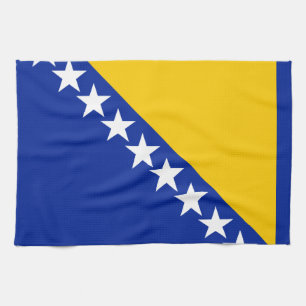 Patriotische bosnisch-herzegowinische Flagge Geschirrtuch