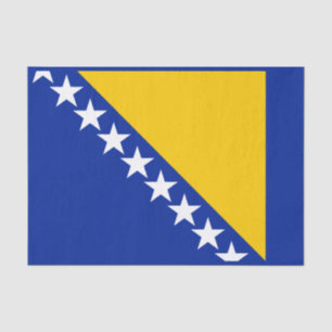 Patriotische bosnisch-herzegowinische Flagge Tissu Seidenpapier