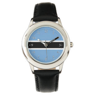 Patriotische Botswana-Flagge-Uhr Armbanduhr