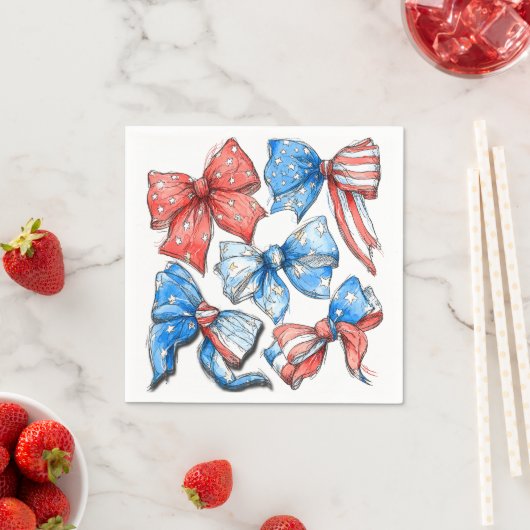Patriotische Bows Serviette (Beispiel)