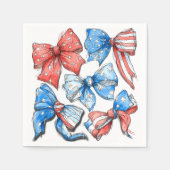 Patriotische Bows Serviette (Vorderseite)