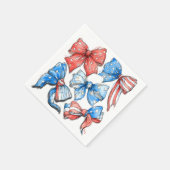 Patriotische Bows Serviette (Ecke)